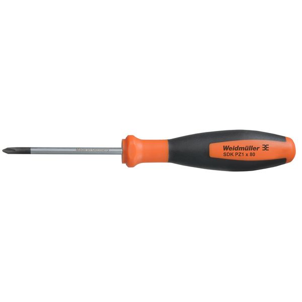 Crosshead screwdriver, Form: Pozidrive, Size: 1, Blade length: 80 mm image 1