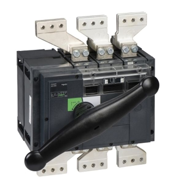 switch disconnector, Compact INV2500, visible break, 2500 A, standard version with black rotary handle, 3 poles image 2