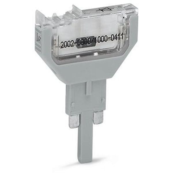 2002-800/1000-577 Component plug; 2-pole; with 3K3 resistor; 5.2 mm wide; gray image 1