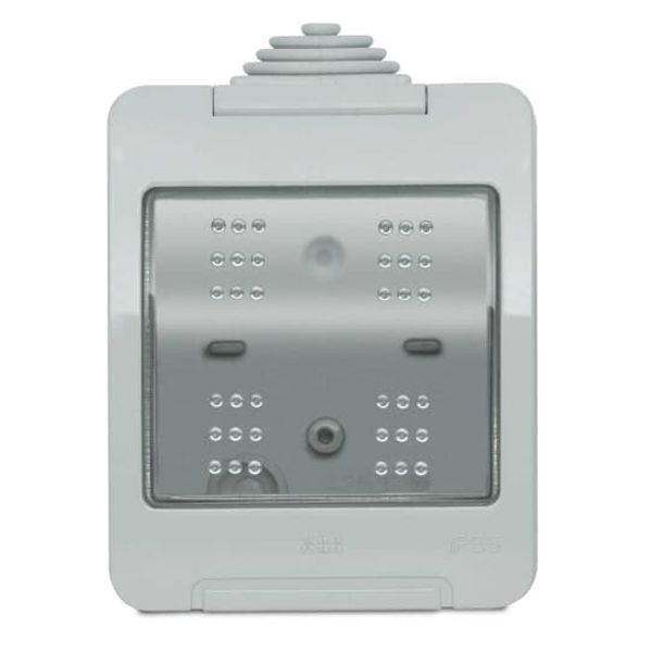 IP55 enclosure, 4 places, 4 modules width with Clamp Grey - Chiara image 1