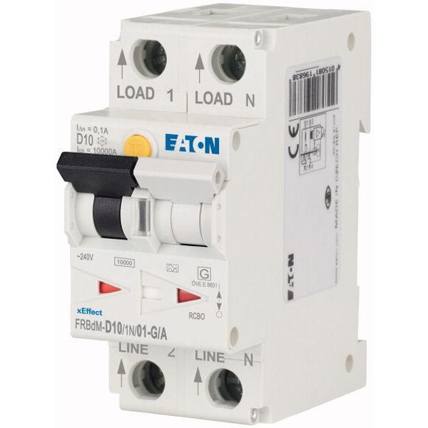 Electronic RCD/MCB combination, 10 A, 100 mA, MCB trip characteristic: D, 1p+N, RCD trip characteristic: A image 3