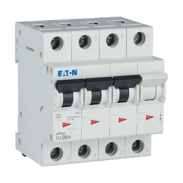 Miniature circuit breaker (MCB), 8 A, 3p+N, characteristic: D image 11