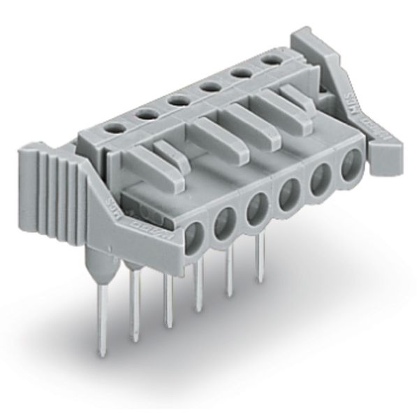 Female connector for rail-mount terminal blocks 0.6 x 1 mm pins angled image 4