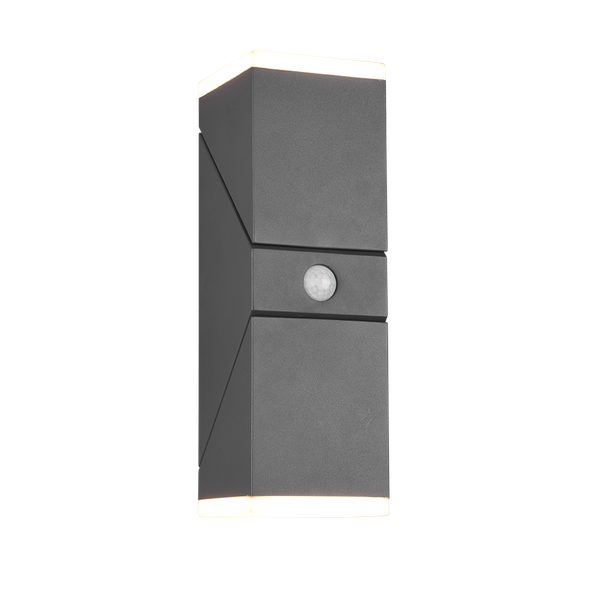 Avon LED 2-pc wall lamp anthracite motion sensor image 1