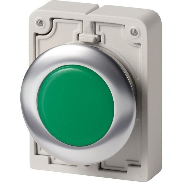 Indicator light, RMQ-Titan, flat, green, Front ring stainless steel image 3