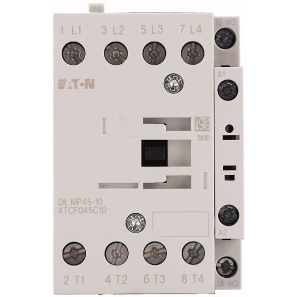 Contactor, 4 pole, AC operation, AC-1: 45 A, 1 N/O, 24 V 50/60 Hz, Screw terminals image 2
