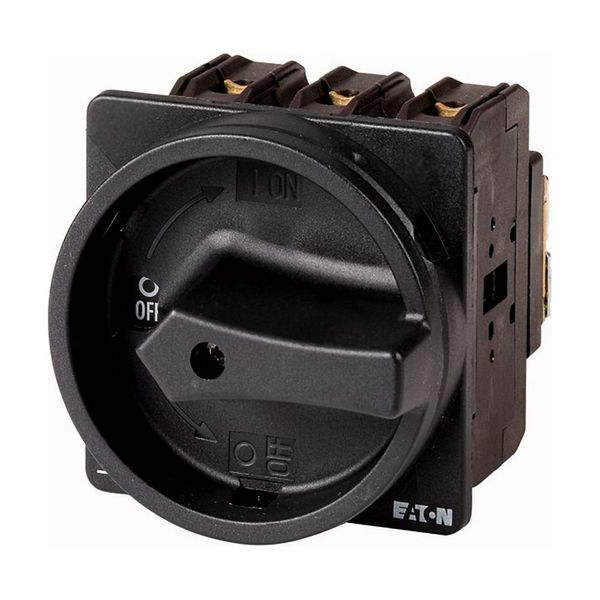 Main switch, P3, 63 A, flush mounting, 3 pole + N, 1 N/O, 1 N/C, STOP function, With black rotary handle and locking ring, Lockable in the 0 (Off) pos image 4