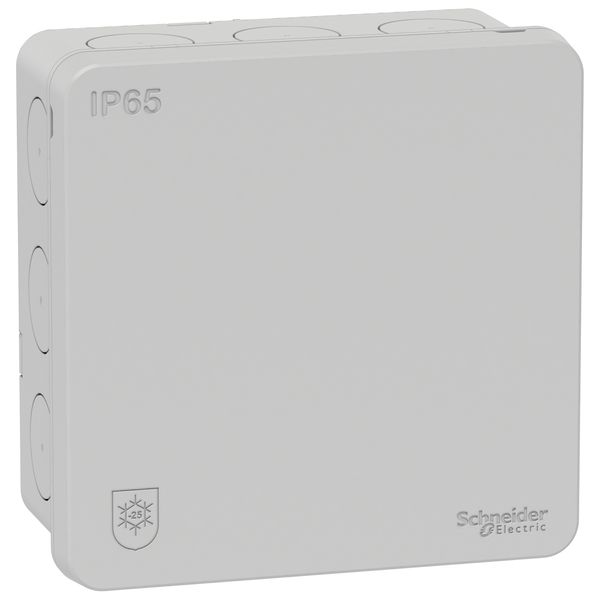 Mureva – IP65 junc box – 14 membranes - 87x87 mm – w/o terminal - Light grey image 3