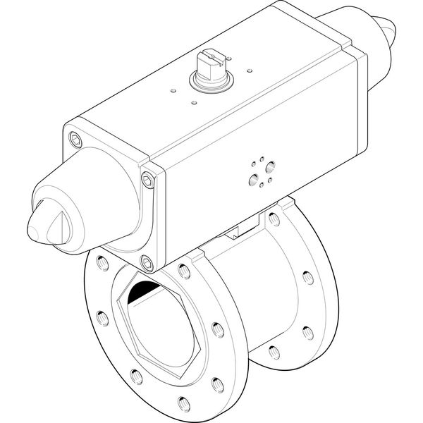 VZBC-100-FF-16-22-F0710-V4V4T-PS240-R-90-4-C Ball valve actuator unit image 1