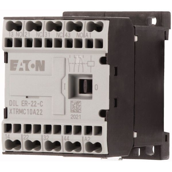 Contactor relay, 380 V 50 Hz, 440 V 60 Hz, N/O = Normally open: 2 N/O, N/C = Normally closed: 2 NC, Spring-loaded terminals, AC operation image 3