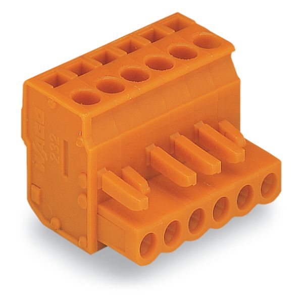 1-conductor female connector, angled CAGE CLAMP® 2.5 mm² orange image 5