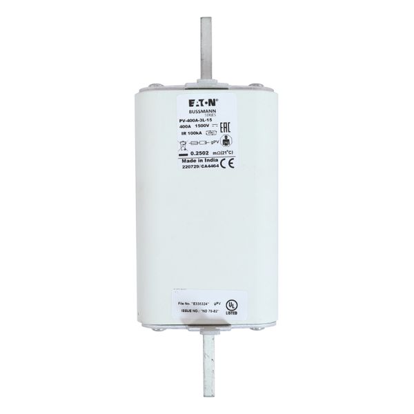 Fuse-link, high speed, 630 A, DC 1000 V, 3L, 75 x 205 mm, gPV, IEC, UL, with indicator image 4