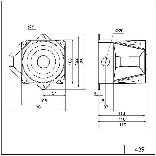 Flash/Sounder WM 32 tne 9-60VDC RD/YE image 3