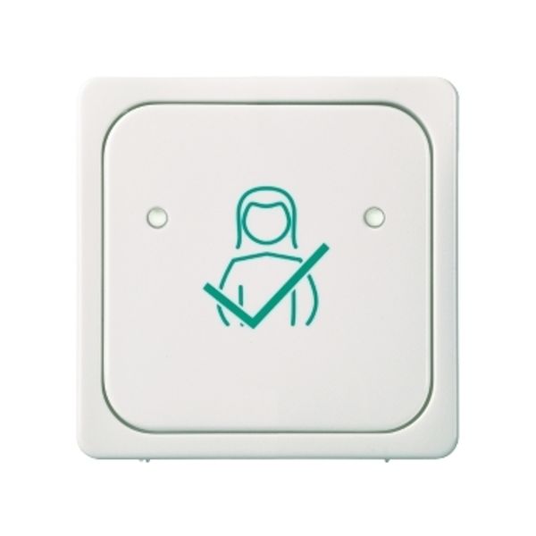 ELSO MEDIOPT care - central plate for cancel switch - 1 rocker - pure white image 2