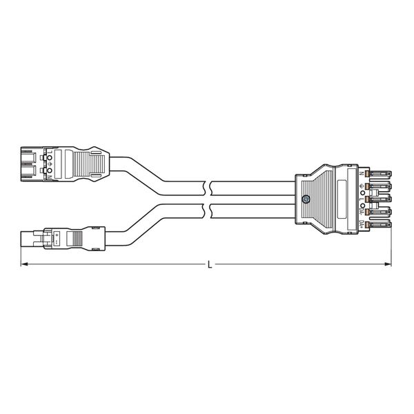 pre-assembled Y-cable Eca 2 x plug/socket black/blue image 9