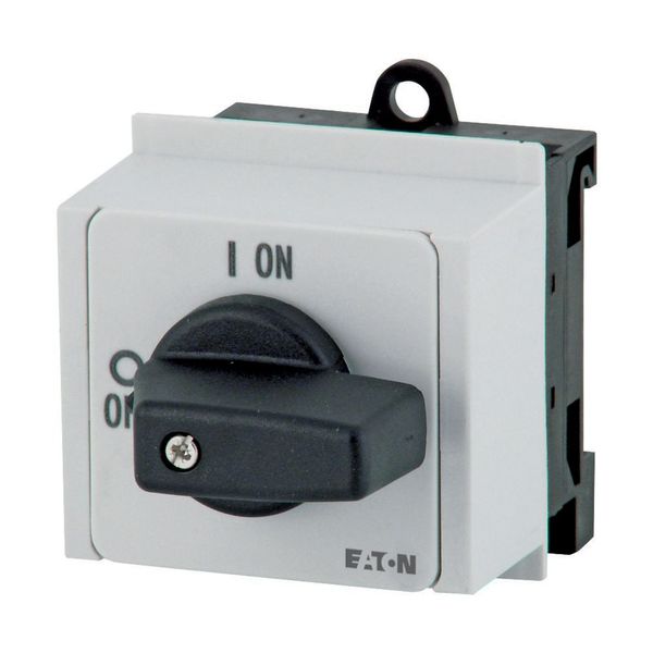 On-Off switch, P1, 32 A, service distribution board mounting, 3 pole, 1 N/O, 1 N/C, with black thumb grip and front plate image 4