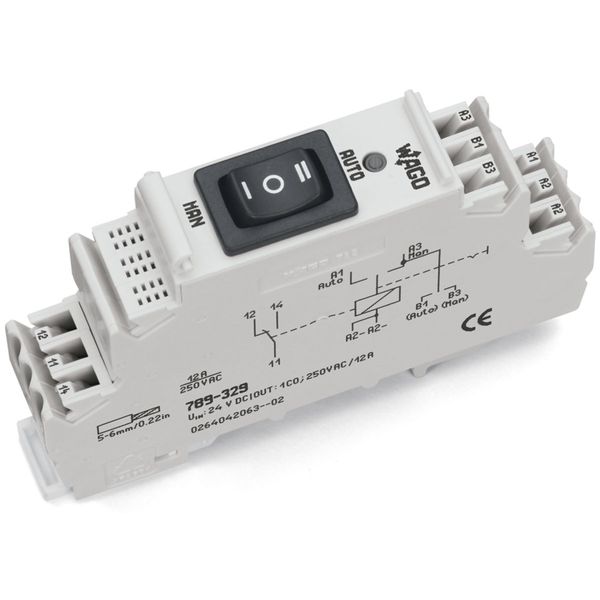 Relay module Nominal input voltage: 24 VDC 1 changeover contact image 2