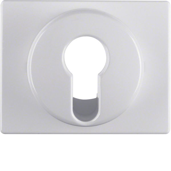 Centre plate for key switch/key push-button, arsys, p. white glossy image 1