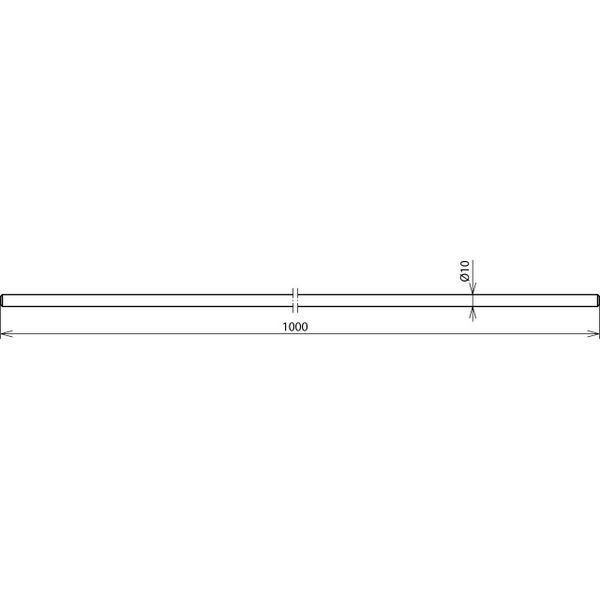 Air-termination rod D 10mm L 1000mm Al chamfered on both ends image 2