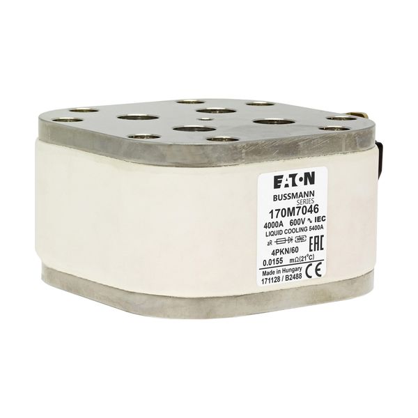 Fuse-link, high speed, 4000 A, AC 600 V, size 4, 120 x 105 x 59 mm, aR, IEC, single indicator image 10