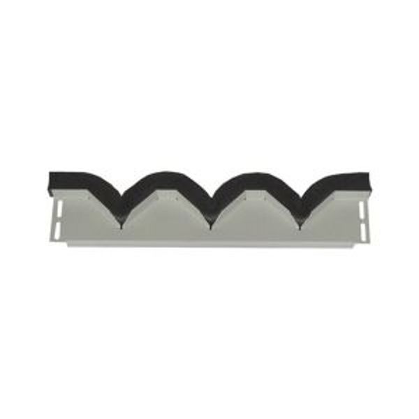 Bottom/Top coverstrip 105mm long, 75mm blind + 30mm jagged foam gasket, IP20, for 850mm Sectionwidth image 2