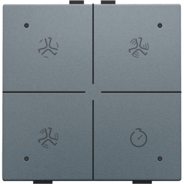 Ventilation control with LED for Niko Home Control, blue grey coated image 1