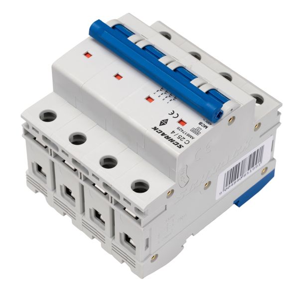 Miniature Circuit Breaker (MCB) AMPARO 6kA, C 25A, 4-pole image 3