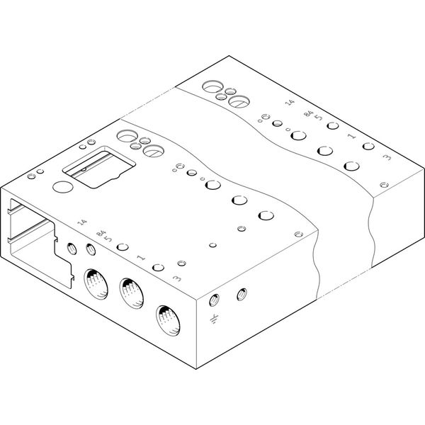 VABM-L1-14G-G14-5-GR Manifold rail image 1