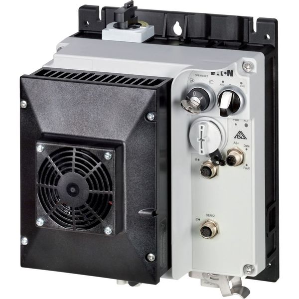 Speed controllers, 8.5 A, 4 kW, Sensor input 4, 230/277 V AC, AS-Interface®, S-7.4 for 31 modules, HAN Q4/2, with manual override switch, with fan image 19