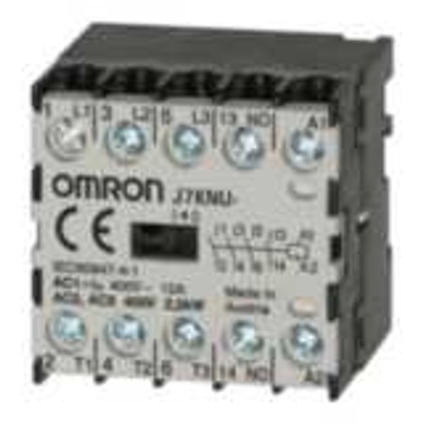 Micro contactor, 3-pole, 2.2 kW; 5 A AC3 (400 VAC) + 1 NC, 24 VAC image 1