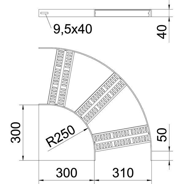 SLZB 90 300 FT 90° bend with Z-rung B310mm image 2