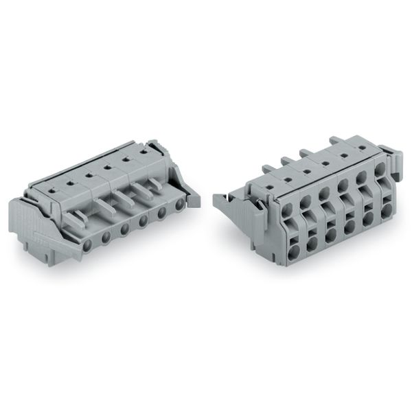 2-conductor female connector Push-in CAGE CLAMP® 2.5 mm² gray image 5