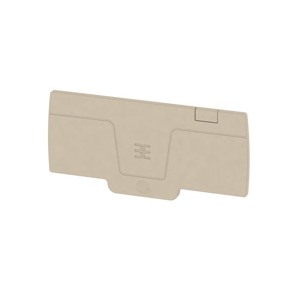 End plate (terminals), 84 mm x 2.4 mm, dark beige image 1