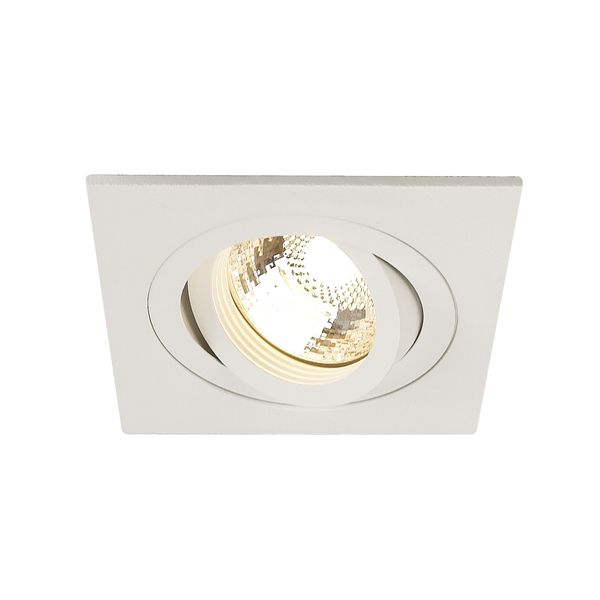 NEW TRIA I GU10 downlight, max. 50W, angular, alu, white image 1