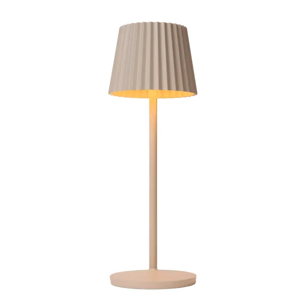 Lucide JUSTINE - Table lamp Outdoor - LED Dim. - 1x2W 2700K - IP54 - Cream image 1