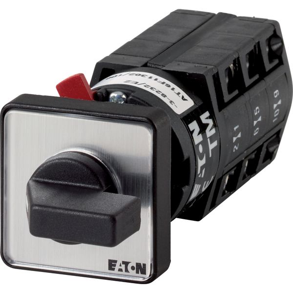 Reversing switches, TM, 10 A, centre mounting, 3 contact unit(s), Contacts: 5, 30 °, momentary, With 0 (Off) position, 1>0 image 2