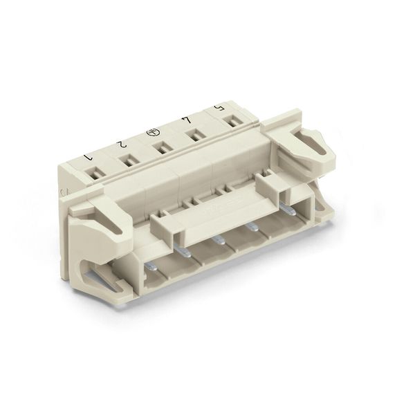 1-conductor male connector CAGE CLAMP® 2.5 mm² light gray image 1