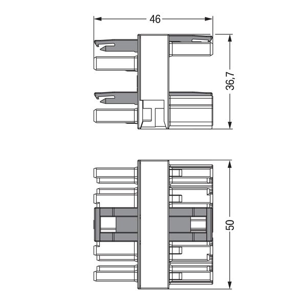 3-way distribution connector 5-pole Cod. A black image 4