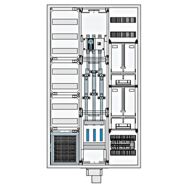 Wandlermessschrank 250A EnBW, 5-polig IP54 RAL7035, H=1400mm image 1