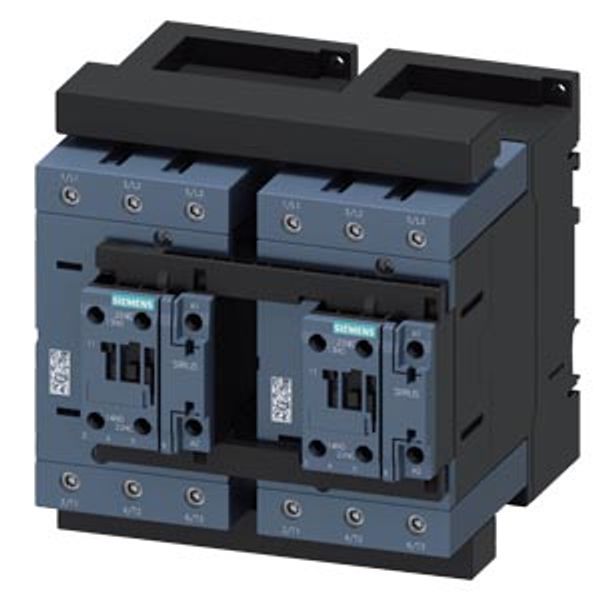 reversing contactor assembly, AC-3e/AC-3, 95 A, 45 kW / 400 V, 3-pole, 110 V AC, image 1