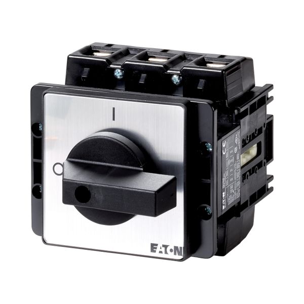 On-Off switch, P5, 315 A, flush mounting, 3 pole, with black thumb grip and front plate image 2