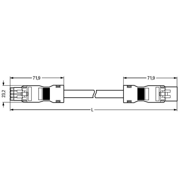 pre-assembled interconnecting cable Eca Socket/plug light green image 4