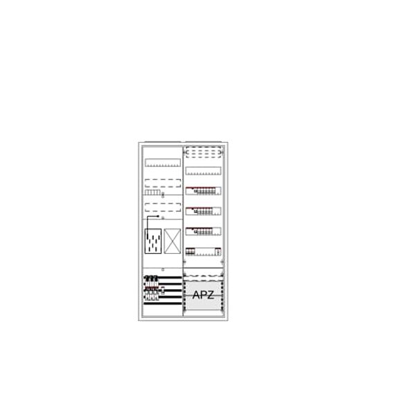 BA27KBH4Y Meter board, Field width: 2, Rows: 57, 1100 mm x 550 mm x 215 mm, Isolated (Class II), IP31 image 1