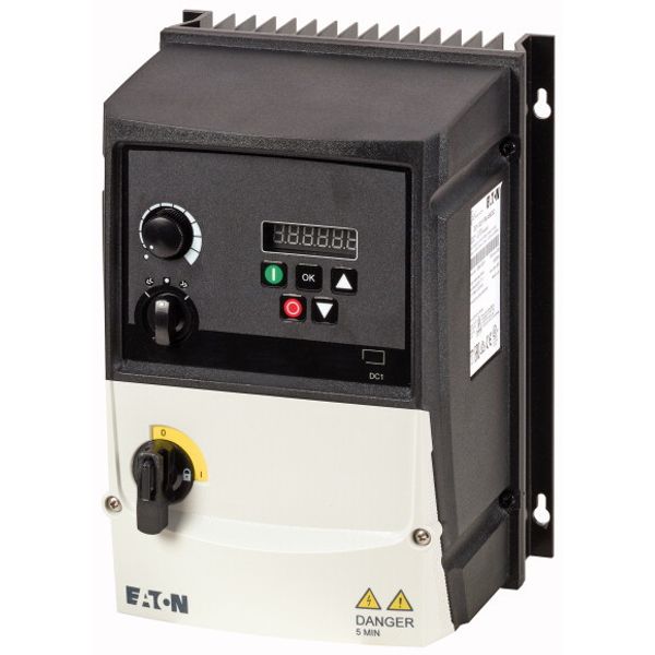 Variable frequency drive, 230 V AC, 1-phase, 10.5 A, 2.2 kW, IP66/NEMA 4X, Radio interference suppression filter, Brake chopper, 7-digital display ass image 3