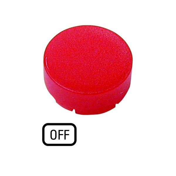 Button lens, raised red, OFF image 3