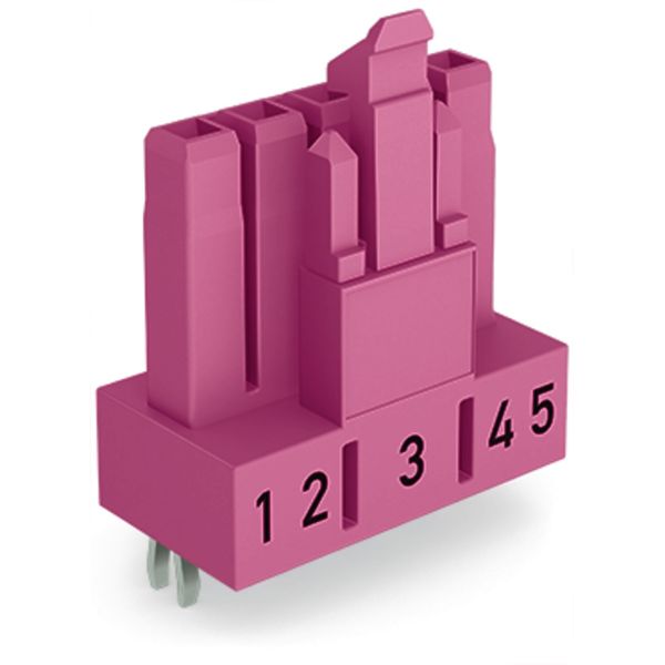 Socket for PCBs straight 5-pole pink image 2