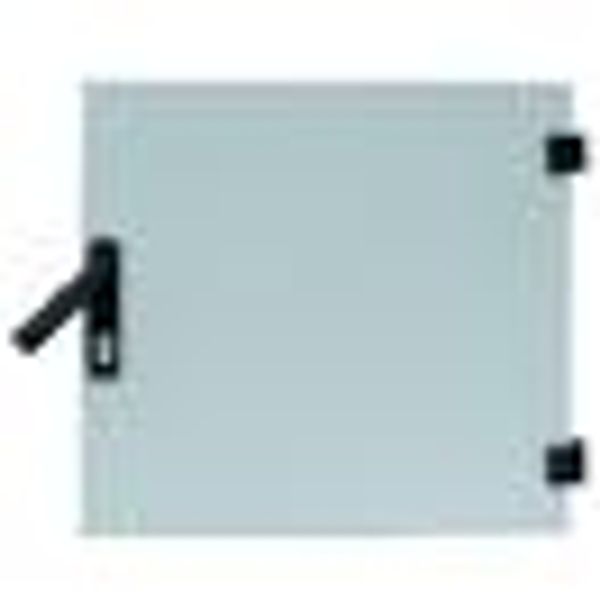 Door full metal f.DW-encl21U,W600,RAL7035,Halfcylinder ready image 2