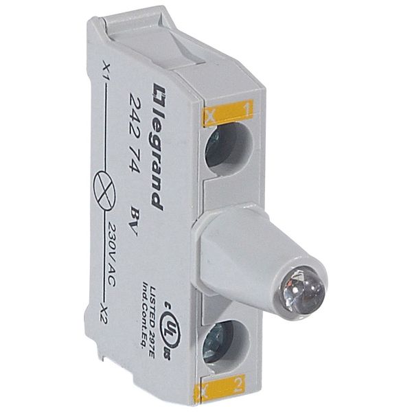Osmoz electrical block - for control station illuminated - yellow - 230 V~ image 1