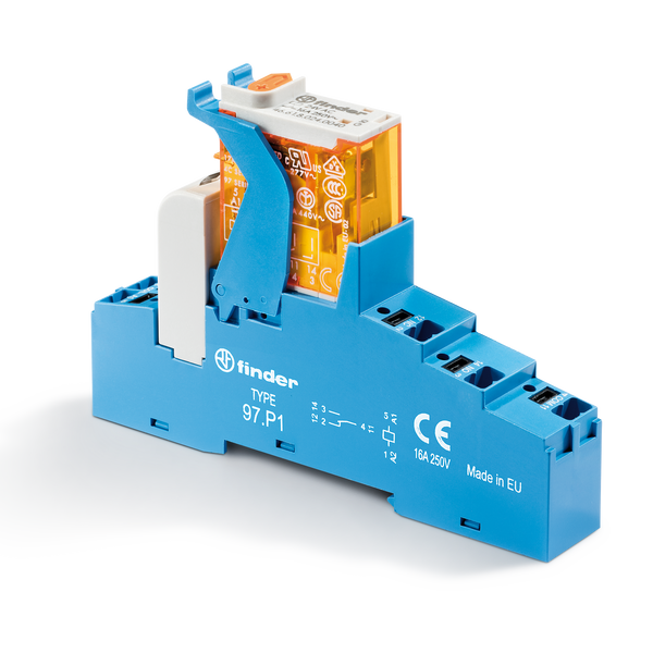 Rel. interface Mod. Push-IN 1CO 16A/24VAC/Agni/LED/varistor (4C.P1.8.024.0060) image 2