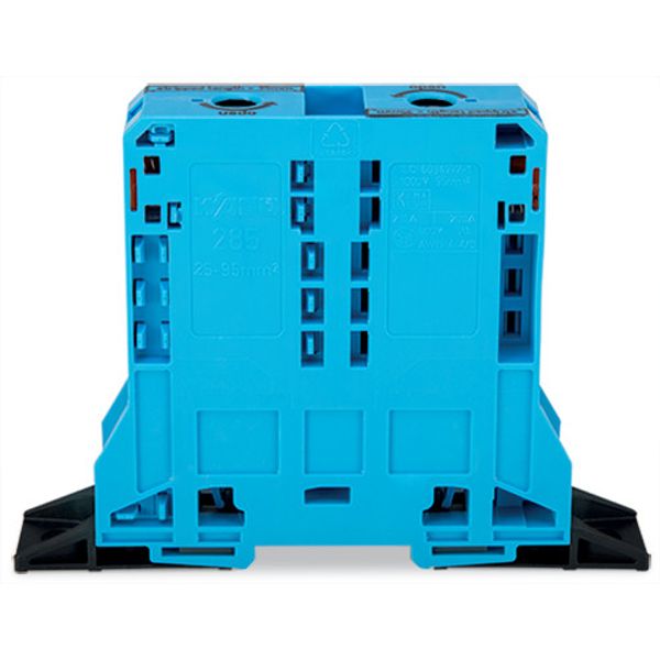 2-conductor through terminal block 95 mm² lateral marker slots blue image 3